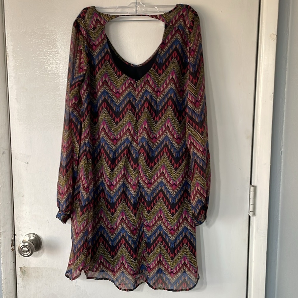 Roper western long sleeve dress, chevron print - Picture 7 of 10